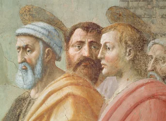St. Peter Distributing the Common Goods of the Church, and the Death of Ananias (detail)